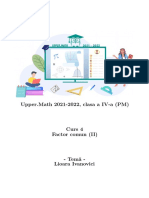Upper - Math 2021-2022, Clasa A IV-a (PM)