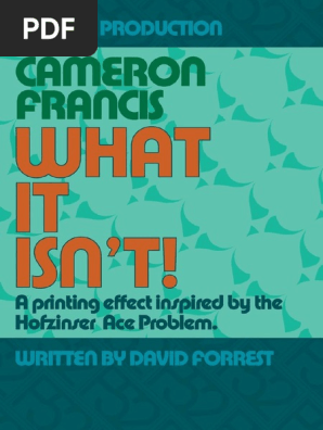 Cameron Francis - What It Isn't