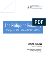 The Philippine Economy: Prospects and Outlook For 2015-2016