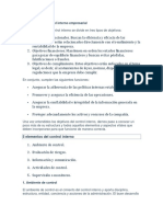 3 objetivos y 5 elementos del control interno empresarial