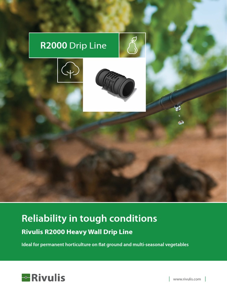 Rivulis R2000 Drip Line Specifications | PDF