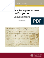 Filologia e Interpretazione A Pergamo. La Scuola Di Cratete (Maria Broggiato)