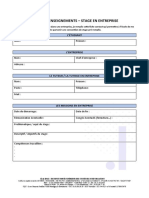 Fiche Contact - Stage en Entreprise