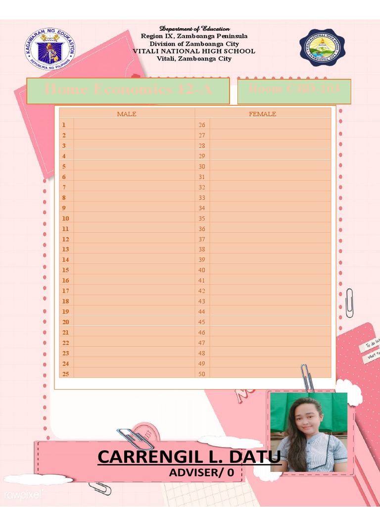 MASTERLIST TEMPLATE 2022-2023 | PDF