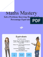 Maths Mastery: Solve Problems Knowing Decimal and Percentage Equivalents