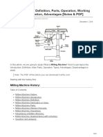 Milling Machine: Definition, Parts, Operation, Working Principle, Application, Advantages (Notes & PDF)