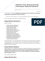 Shaper Machine: Definition, Parts, Working Principle, Types, Operation, Advantages, Application (Notes & PDF)