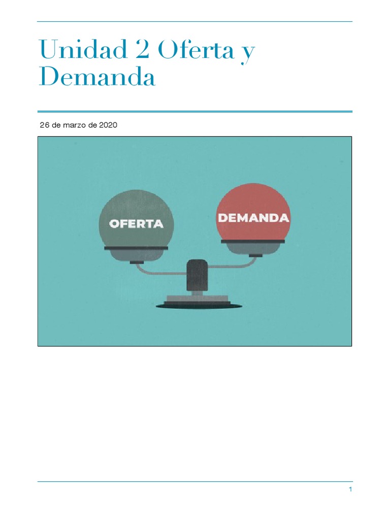 Oferta y Demanda en Economía de Mercado | PDF | Elasticidad (economía ...