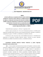 Proiect Modificare Si Comp Let Are Ordinul Presedintelui ANSVSA Nr. 16 Din 2010 - 12539ro