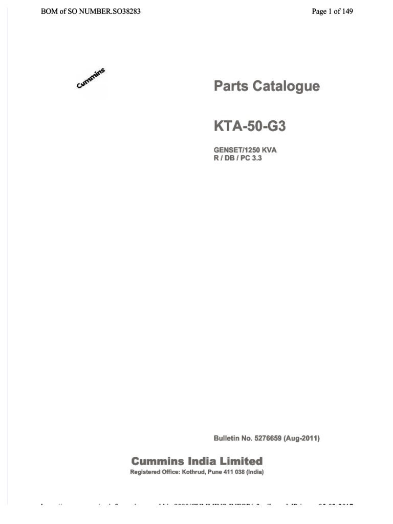Cummins - Kta 50 g3 | PDF | Screw | Engines