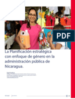 La Planificación Estratégica Con Enfoque de Género en La Administración Pública de Nicaragua