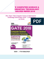 Gate Computer Science & Information Technology Solved Paper 2018