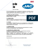 Periodo de Cambio de Correa de Distribucón JAC - New