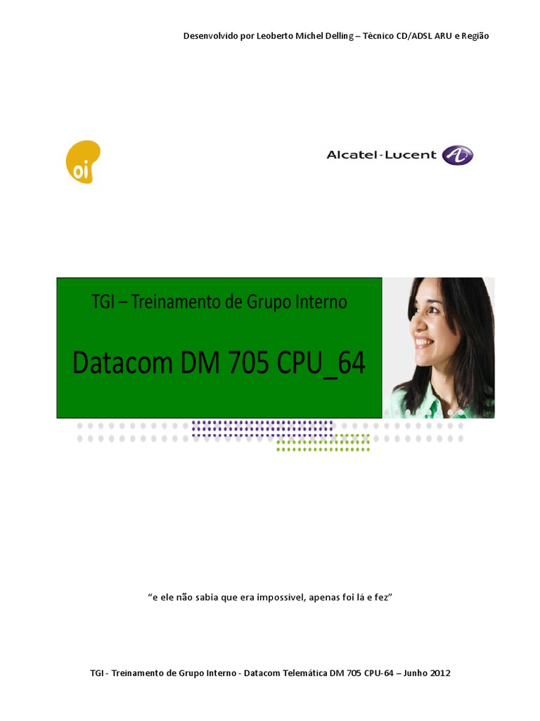 Treinamento DM 705 - Material Final | PDF | Endereço de IP | Modem