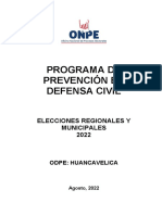Programa de prevención ODPE Huancavelica 2022