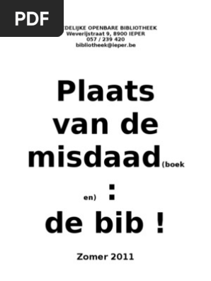 Plaats Van De Misdaad Boeken De Bib