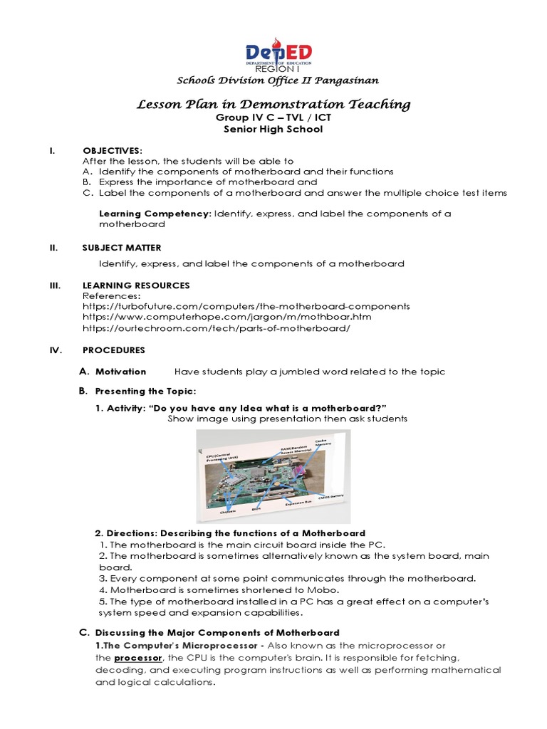 Motherboard Components Explained | PDF | Computer Memory | Bios