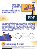 Pamamaraan NG Patakarang Piskal at Pananalapi Sa Ekonomiks
