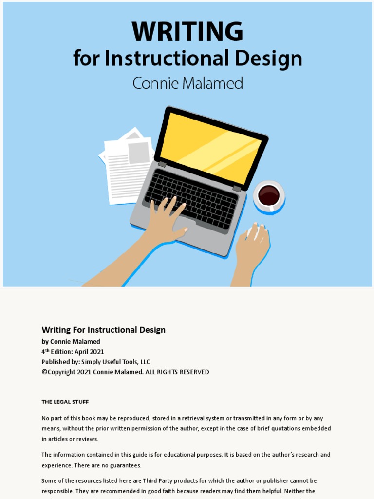 Writing For Instructional Design - The Elearning Coach | PDF ...