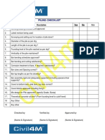 Piling Checklist: S.No. Description Yes No N/A