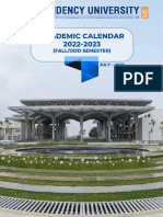 Academic Calendar 2022-2023: (Fall/Odd Semester)