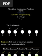 Algorithm Design and Analysis (ADA) : Dynamic Programming I