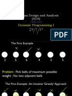 Algorithm Design and Analysis (ADA) : Dynamic Programming I