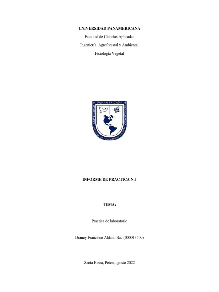 Draney Francisco - Informe de Practica N.5 | PDF | Ósmosis | Agua