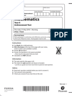 Mathematics: Year 6 Achievement Test