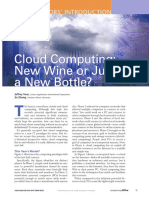 Cloud Computing: New Wine or Just A New Bottle?