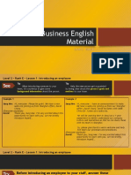 Business English Material: Level 2 - Rank E