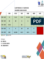 Jadwal Shift Manajemen 25 Juli - 27 Agst 22