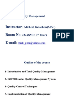 Quality Management Course Outline