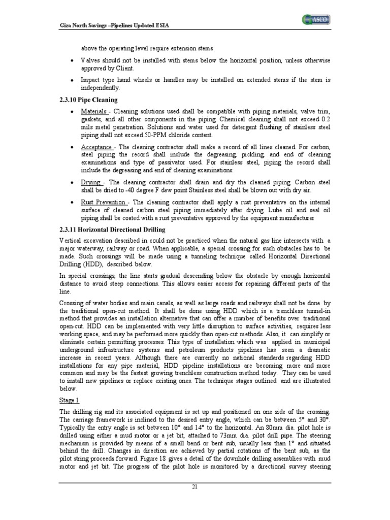 Summary of HDD Works PDF Pipe (Fluid Conveyance) Pump