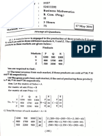 3 Hours: Business Mathematics