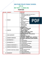 STD Ix Unit Test - 1 Portion 2022-23