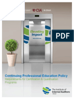 Continuing Professional Education Policy: Requirements For Certification & Qualification Programs