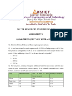 Water Resources Engineering Lab Assignment 1 Assignment Questions With Answers