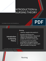 Introduction To Nursing Theory: Mvc-Son Theoretical Foundations in Nursing First Semester 2021-2022