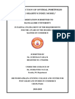 Construction of Optimal Portfolio Using Sharpe Index Model