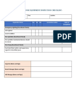 Emergency response equipment checklist