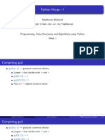 Python Recap - I: Madhavan Mukund