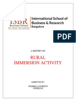 Rural Immersion Activity: A Report On