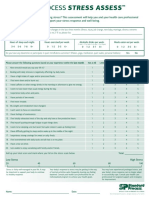 Standard Stress Assessment Questionnaire Template