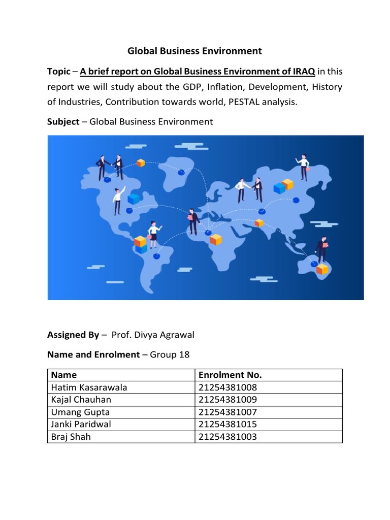 Iraq's Global Business Landscape Analysis | PDF | Iraq | Saddam Hussein