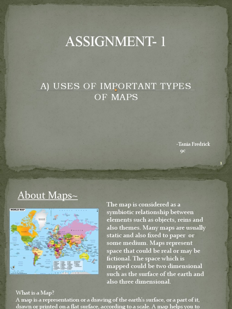 Assignment-1: A) Uses of Important Types of Maps | PDF | Map | Compass