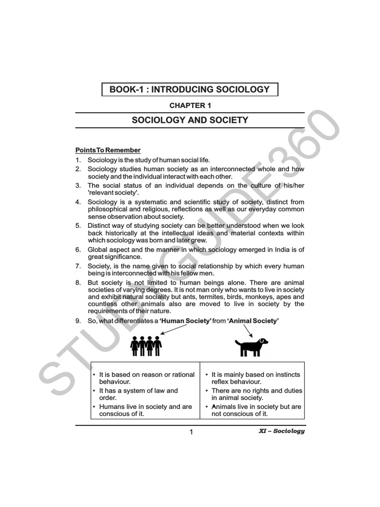 Class 11 Sociology Chapter 1 Notes | PDF | Sociology | Social Sciences
