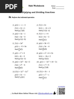 Multiplying and Dividing Functions