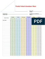 School Attendance Sheet