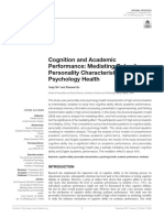 Cognition and Academic Performance: Mediating Role of Personality Characteristics and Psychology Health